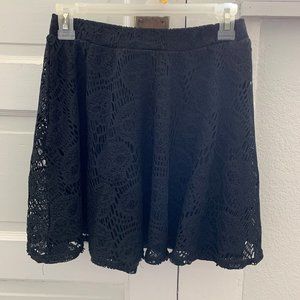 Black Skull Skater Skirt